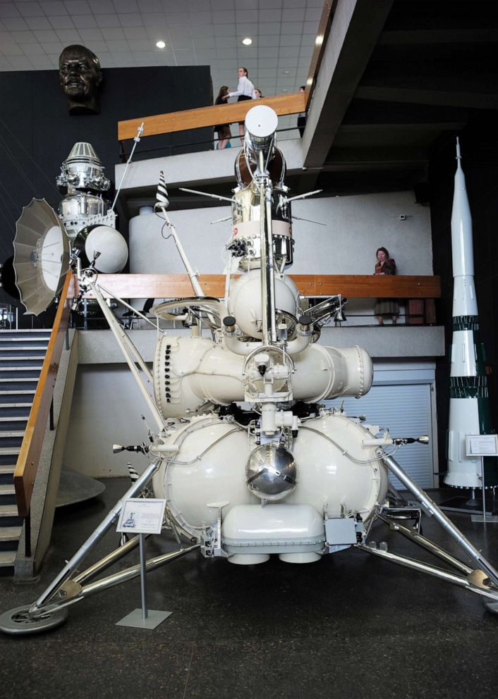 PHOTO: The Luna-16 automated station in the Tsiolkovsky State Museum of the History of Cosmonautics in Kaluga.