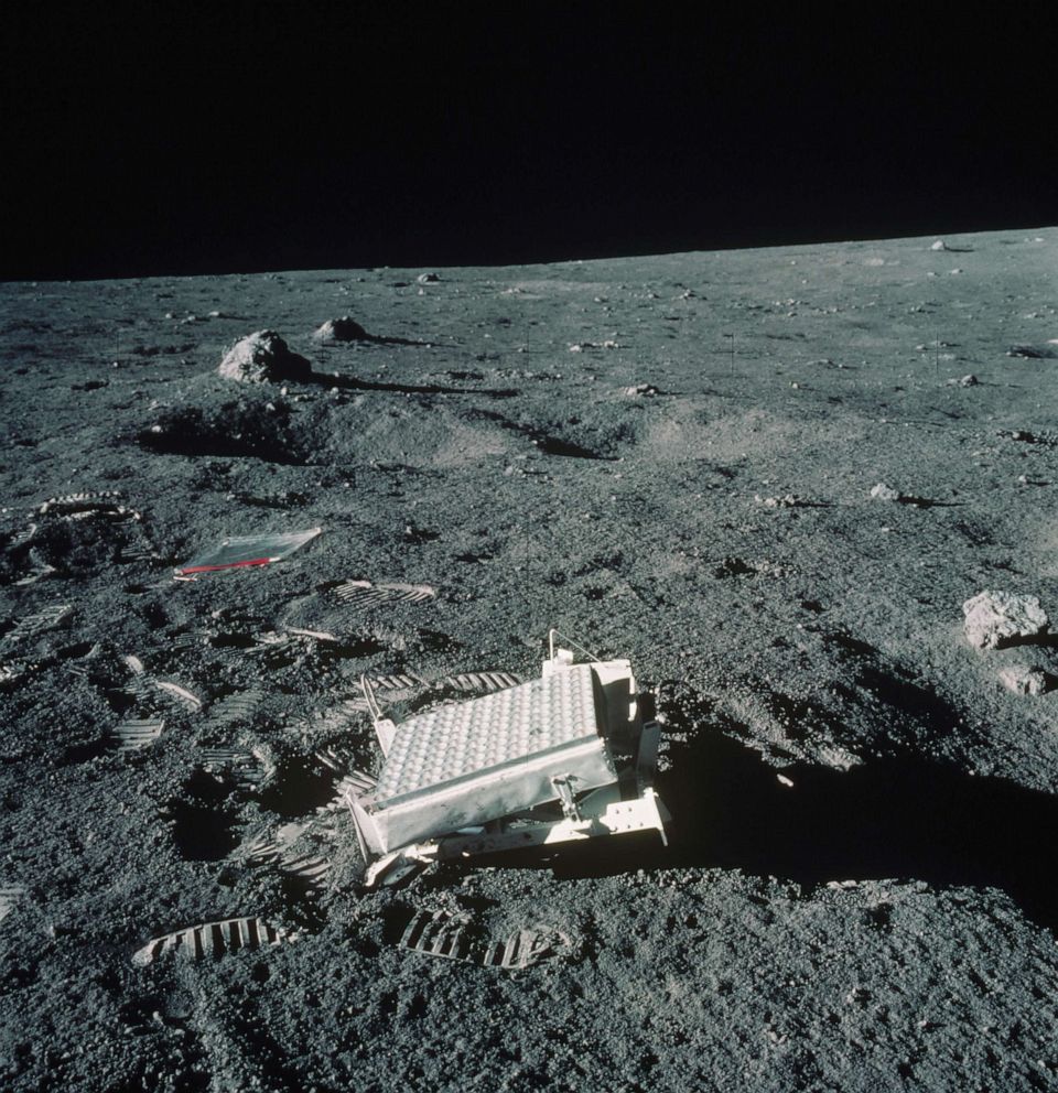 PHOTO: A laser reflector was left on the moon for scientists to use as a measuring device.