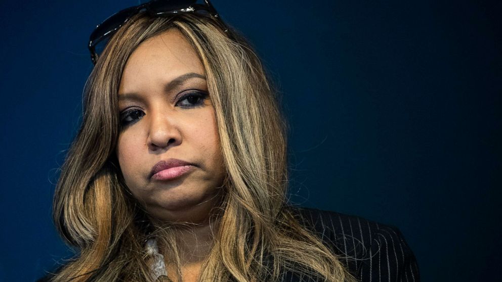 PHOTO: Lynne Patton, event planner and Head of Region II for HUD, listens during a press conference at the Jacob Javits Federal Building, Jan. 31, 2019, in New York.