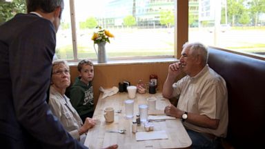 PHOTO: Chuck and Lynn Veis of Macomb County, Mich., said their marriage reflects the political dynamics of the county: he leans toward Trump, she leans toward a Democratic replacement, but whos in the White House is not a top concern.
