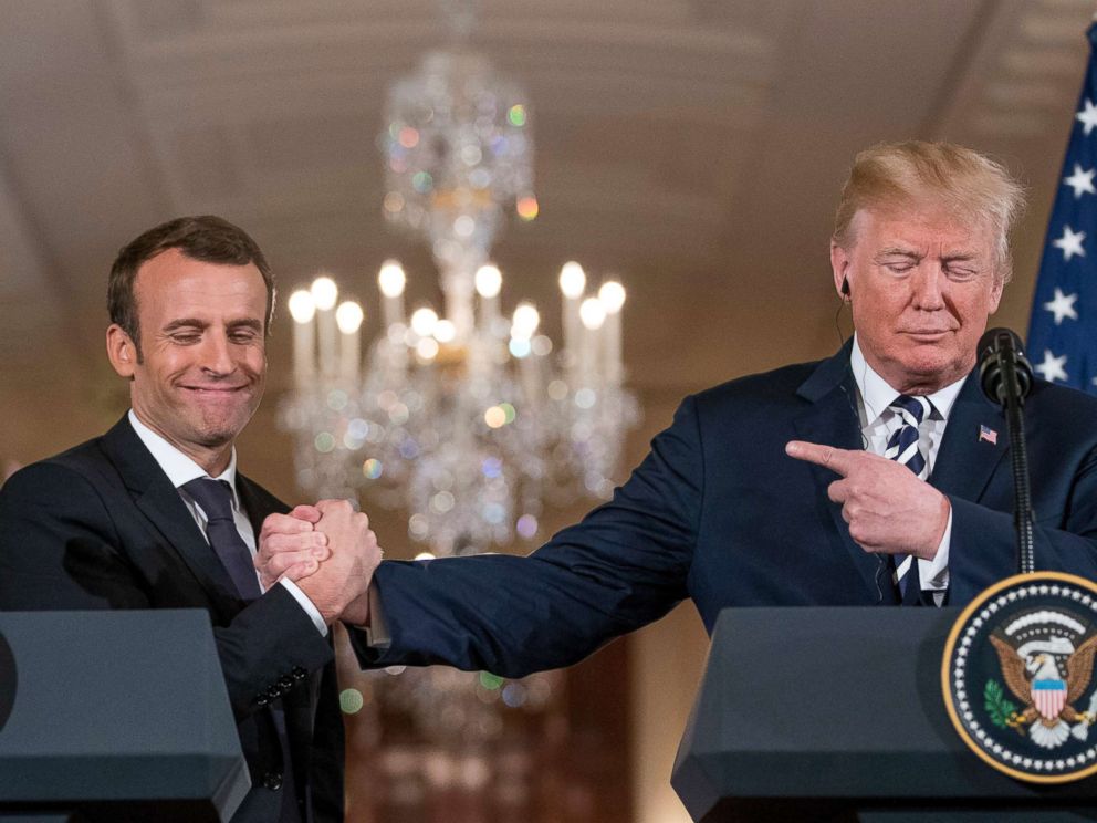 Trump And Macron's 'bromance' Continues With Kisses, Praise - ABC News