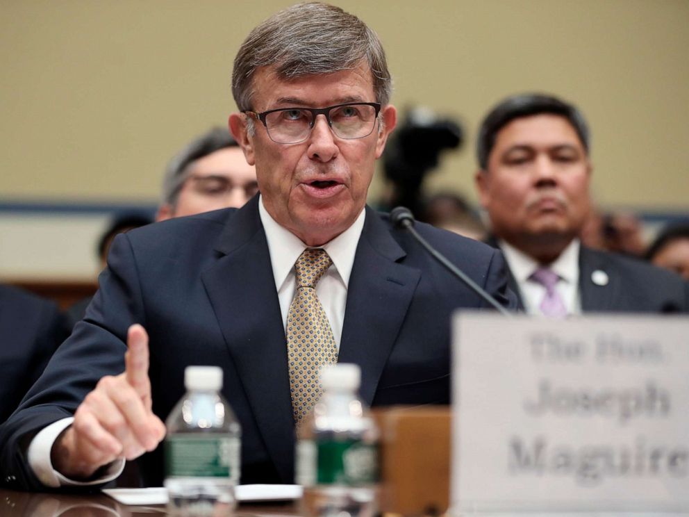 PHOTO: Acting Director of National Intelligence Joseph Maguire testifies before the House Intelligence Committee on Capitol Hill in Washington, D.C., Sept. 26, 2019.