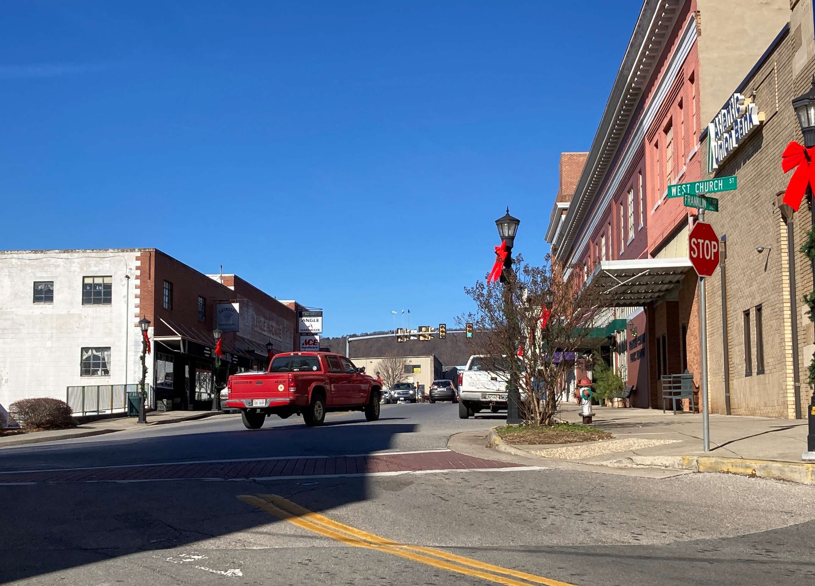 PHOTO: Rocky Mount, Va., population 4700, sits in the foothills of the Blue Ridge Mountains, where moonshine and bluegrass are king and symbols of Donald Trump and the Confederacy are immortal.