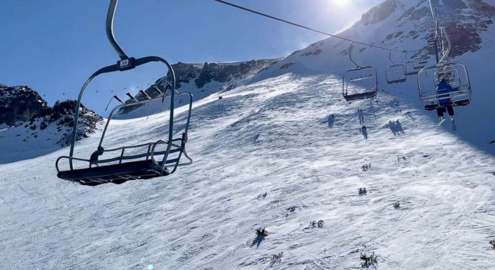 PHOTO: An empty chairlift is seen on Mammoth Mountain Ski resort, Jan. 10, 2021.