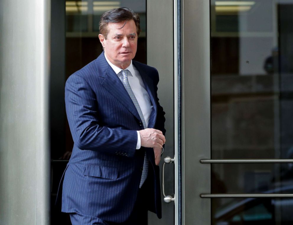 PHOTO: Paul Manafort, President Donald Trump's former campaign chairman, leaves the federal courthouse in Washington D.C., Feb. 14, 2018.