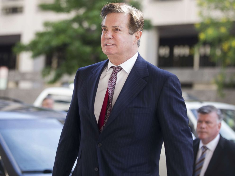 PHOTO: Paul Manafort, former campaign manager for Donald Trump, arrives at federal court in Washington,, June 15, 2018