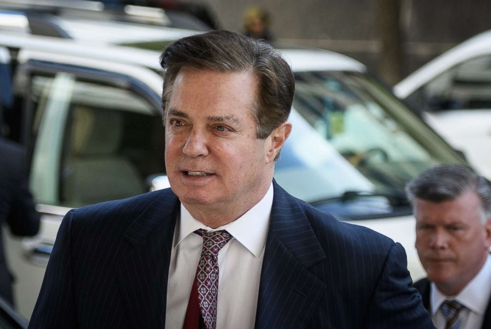 PHOTO: Paul Manafort arrives for a hearing at US District Court in Washington, D.C., June 15, 2018.