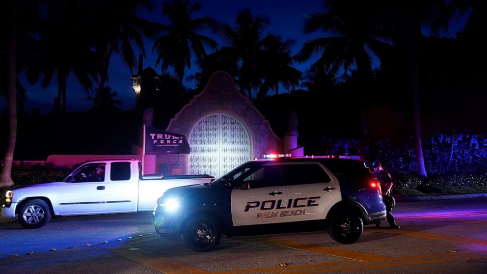 PHOTO: A supporter of former President Donald Trump drives past his Mar-a-Lago estate, Aug. 8, 2022, in Palm Beach, Fla.