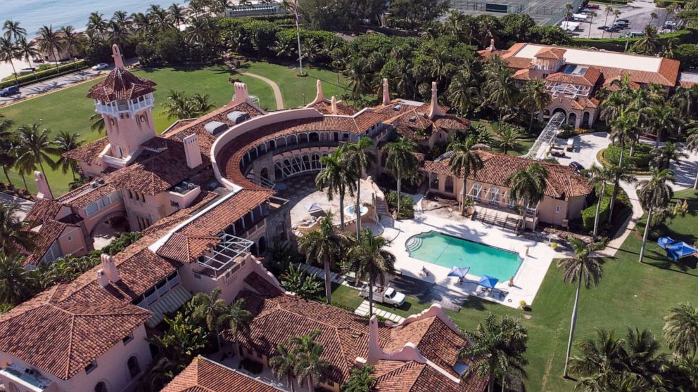 PHOTO: Aerial view of former U.S. President Donald Trump's Mar-a-Lago home, Aug. 15, 2022, in Palm Beach, Fla. 