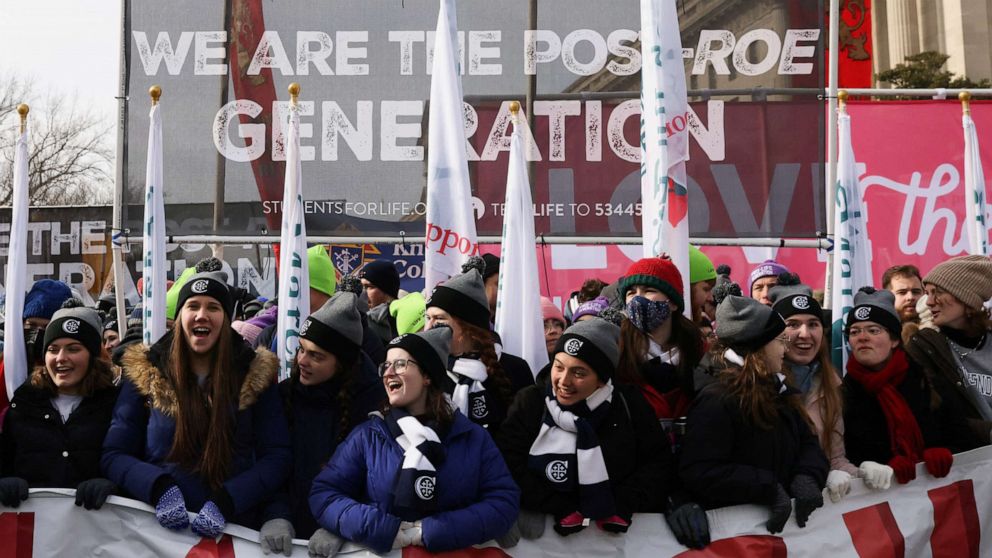 PHOTO: Anti-abortion activists attend the annual "March for Life", in Washington, D.C., Jan. 21, 2022. 