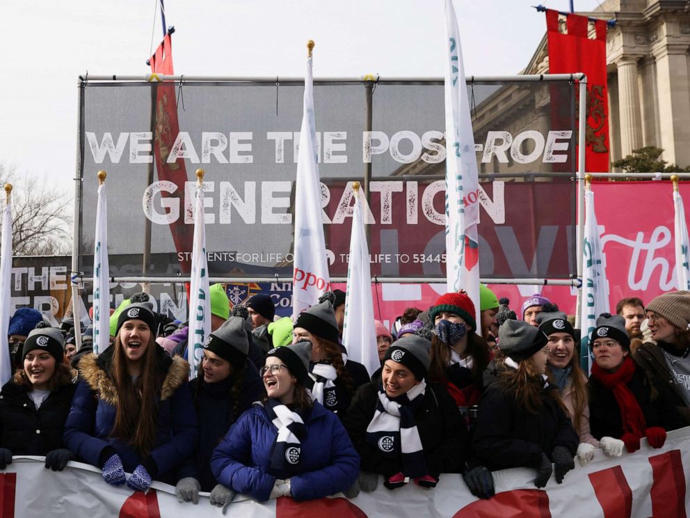 PHOTO: Anti-abortion activists attend the annual "March for Life", in Washington, D.C., Jan. 21, 2022. 