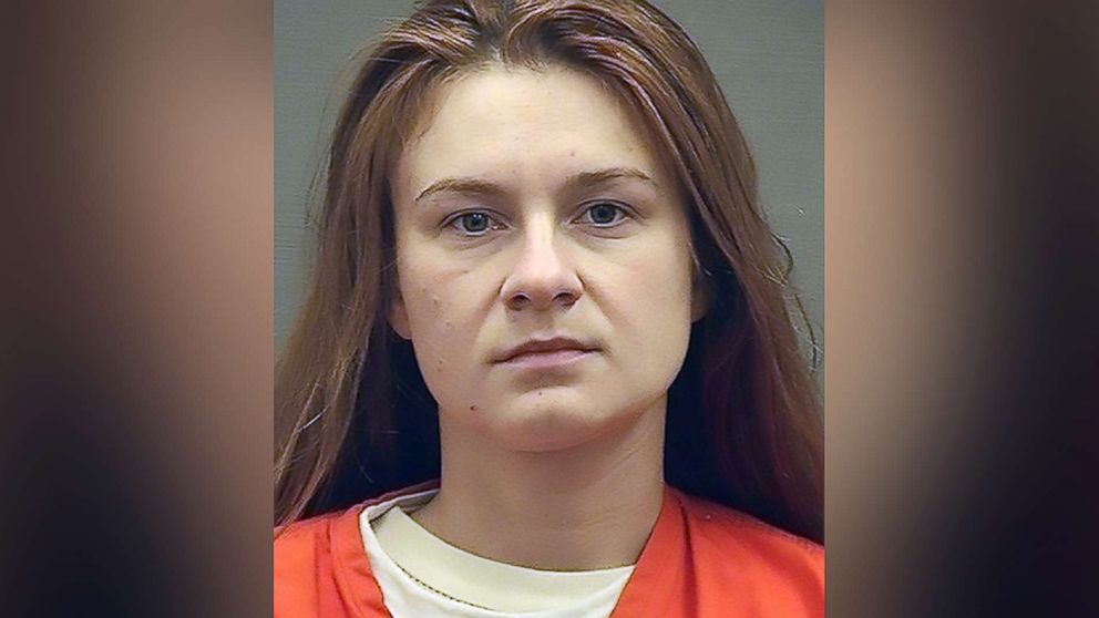 PHOTO: This August 17, 2018, photo courtesy of the Alexandria, Va. Sheriffs Office, shows Maria Butina's booking photograph when she was admitted into the Alexandria Detention Center.