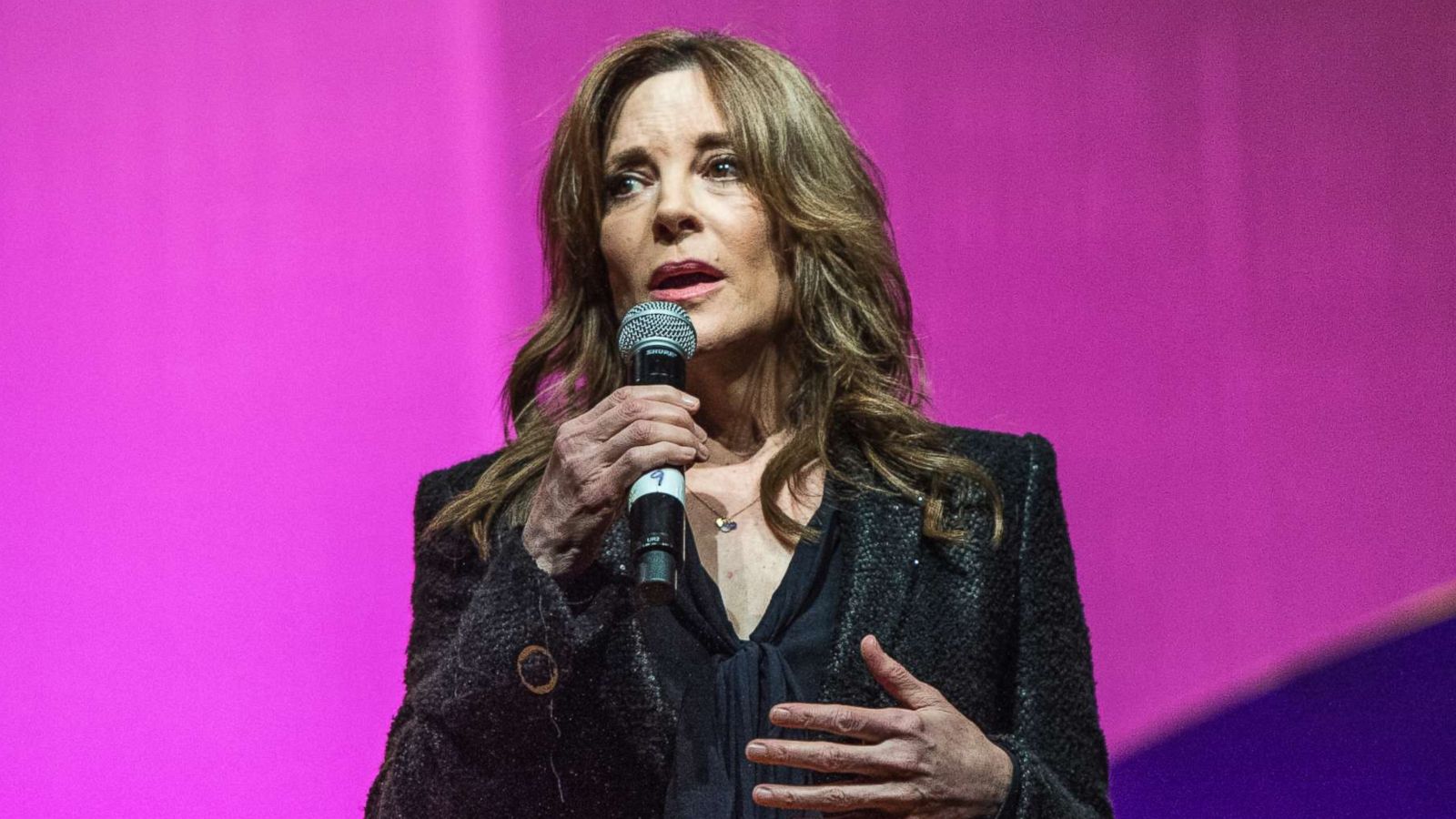 PHOTO: Marianne Williamson seen on day three of Summit LA17 in Downtown Los Angeles's Historic Broadway Theater District, Nov. 5, 2017, in Los Angeles.