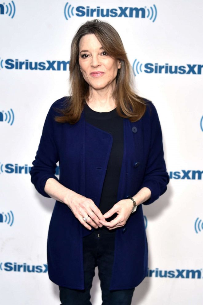 PHOTO: Marianne Williamson visits SiriusXM Studios, March 7, 2019, in New York City. 