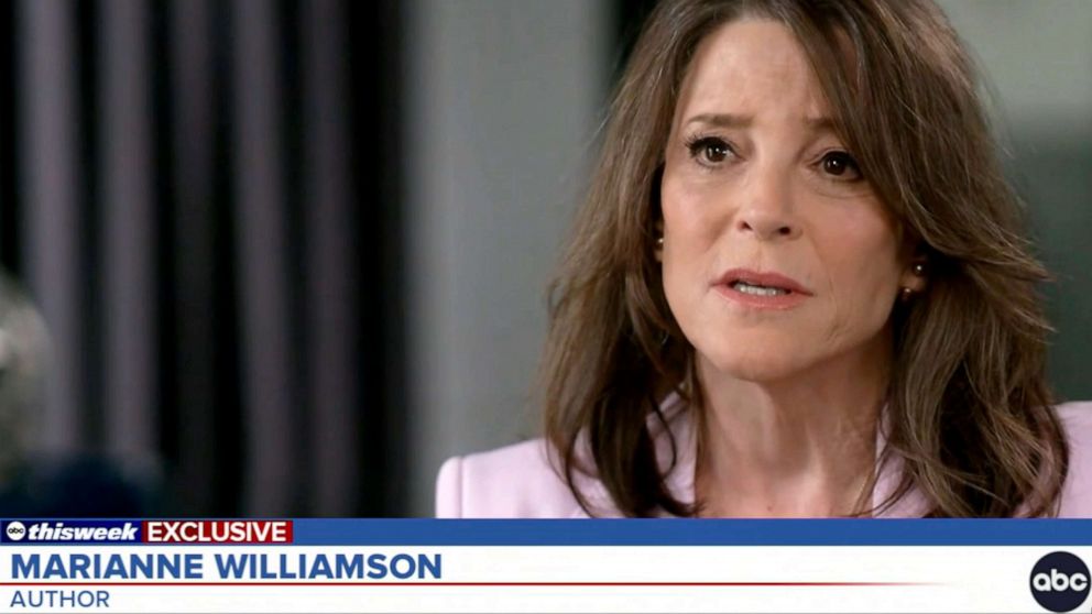 PHOTO: ABC News’ Jon Karl interviews Marianne Williamson on “This Week.”