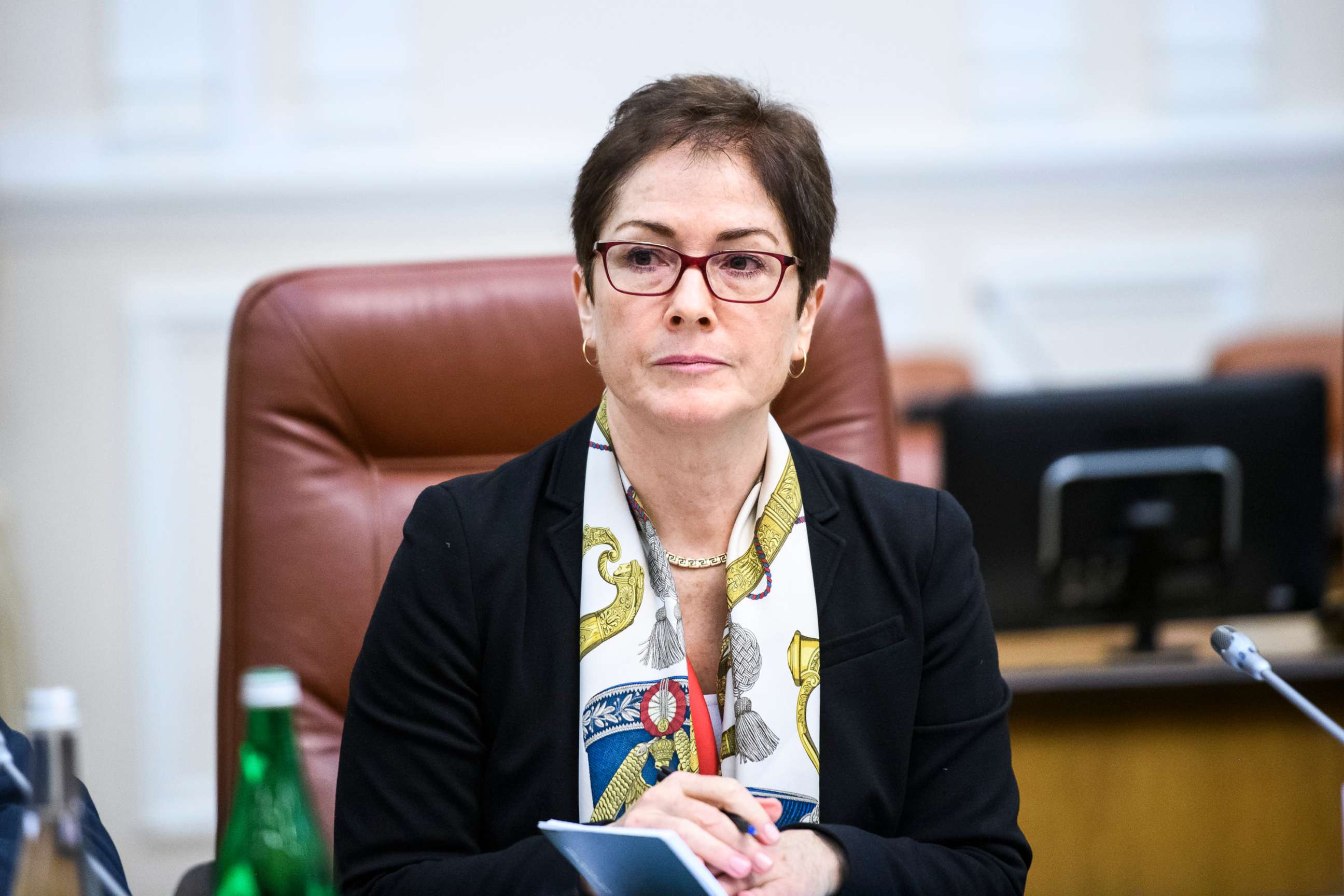 PHOTO: U.S. Ambassador to Ukraine Marie Yovanovitch  during a meeting with Prime Minister of Ukraine Volodymyr Groysman Kyiv, Ukraine, Nov. 12, 2018.