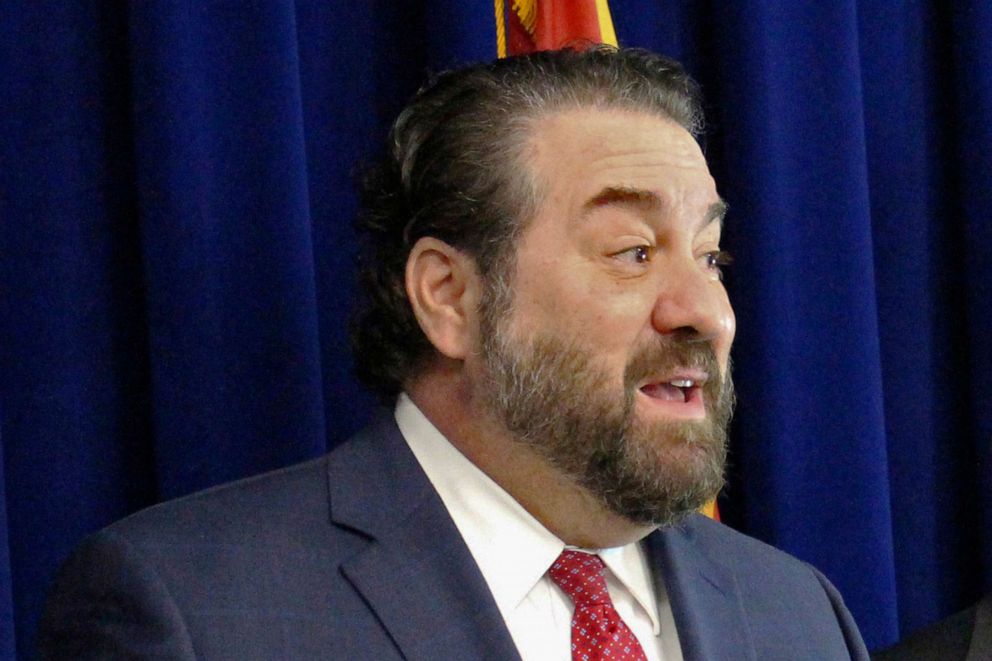 PHOTO: In this Jan. 7, 2020, file photo, Arizona Attorney General Mark Brnovich speaks at a news conference in Phoenix.