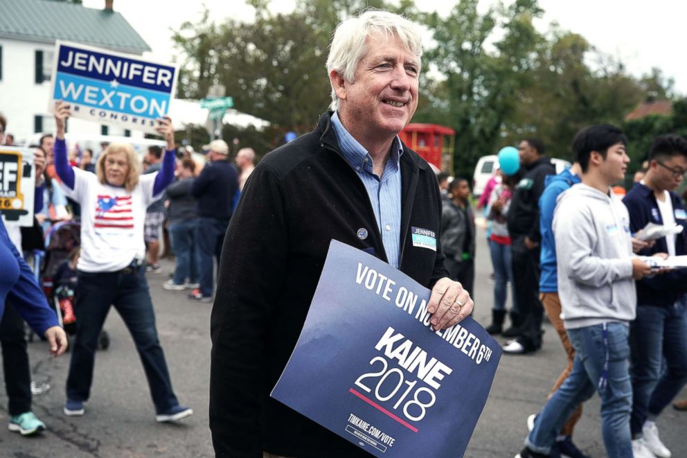 PHOTO: Virginia State Attorney General Mark Herring participates in the annual Haymarket Day parade in Haymarket, Va., Oct. 20, 2018.