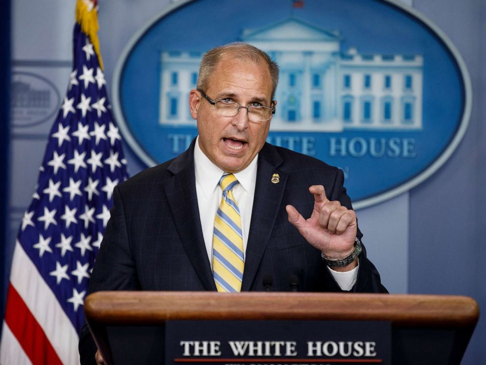 PHOTO: Acting Commissioner of Customs and Border Protection Mark Morgan speaks at the White House in Washington, Sept. 9, 2019.
