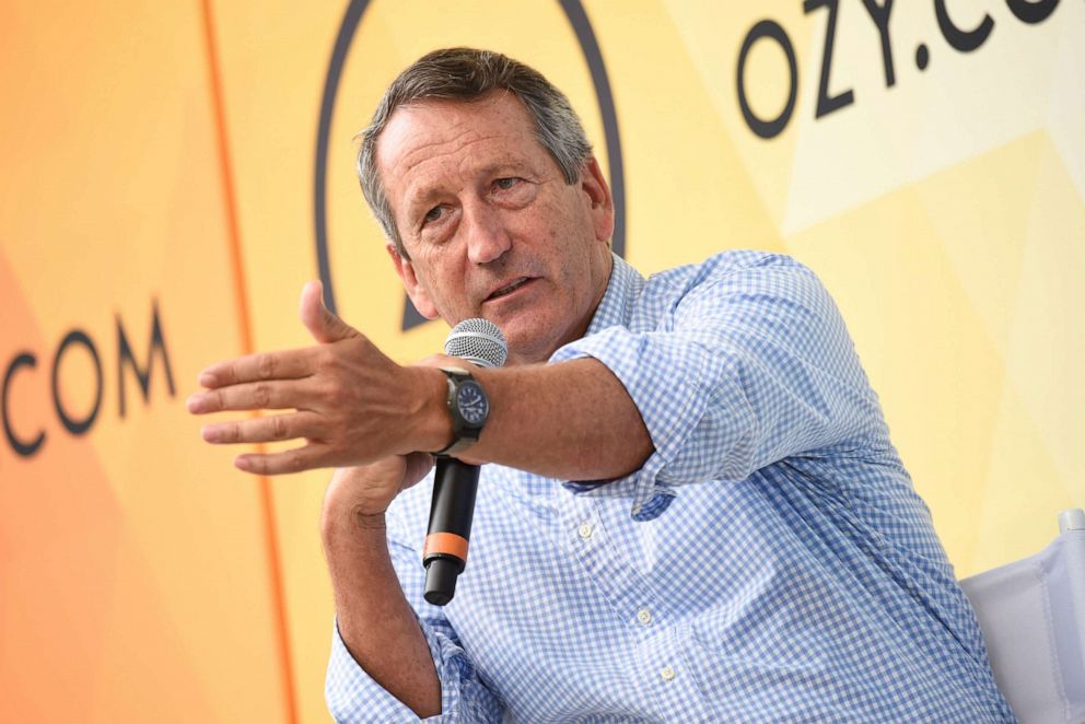 PHOTO: In this July 21, 2018, file photo, Republican politician Mark Sanford speaks at OZY Fest in Central Park in New York.