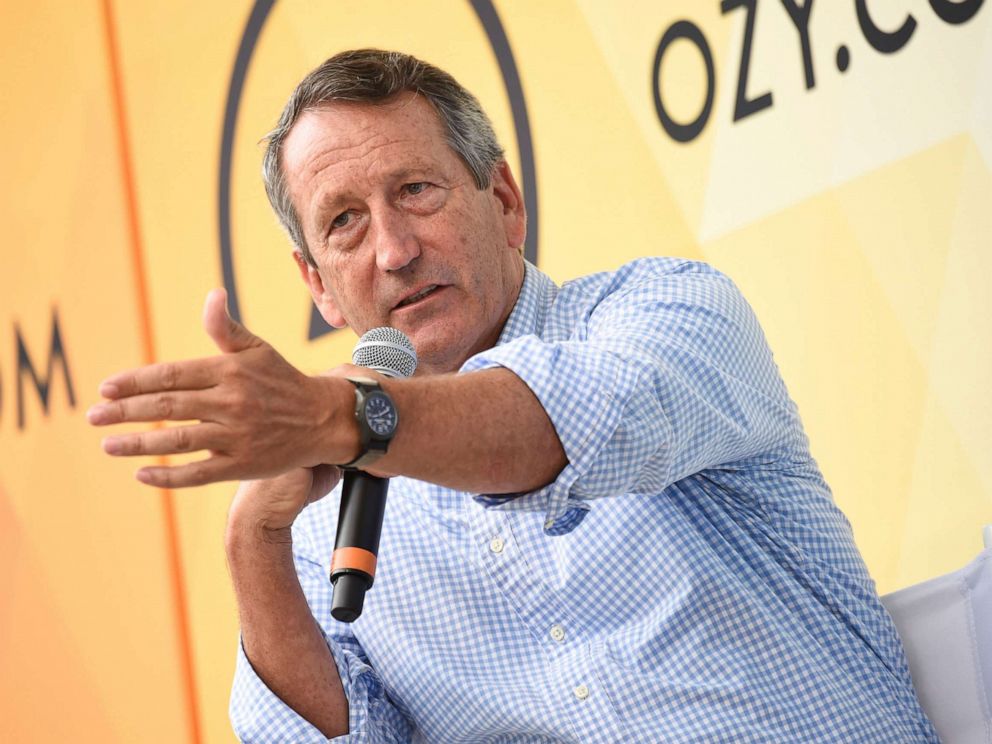 PHOTO: In this July 21, 2018, file photo, Republican politician Mark Sanford speaks at OZY Fest in Central Park in New York.