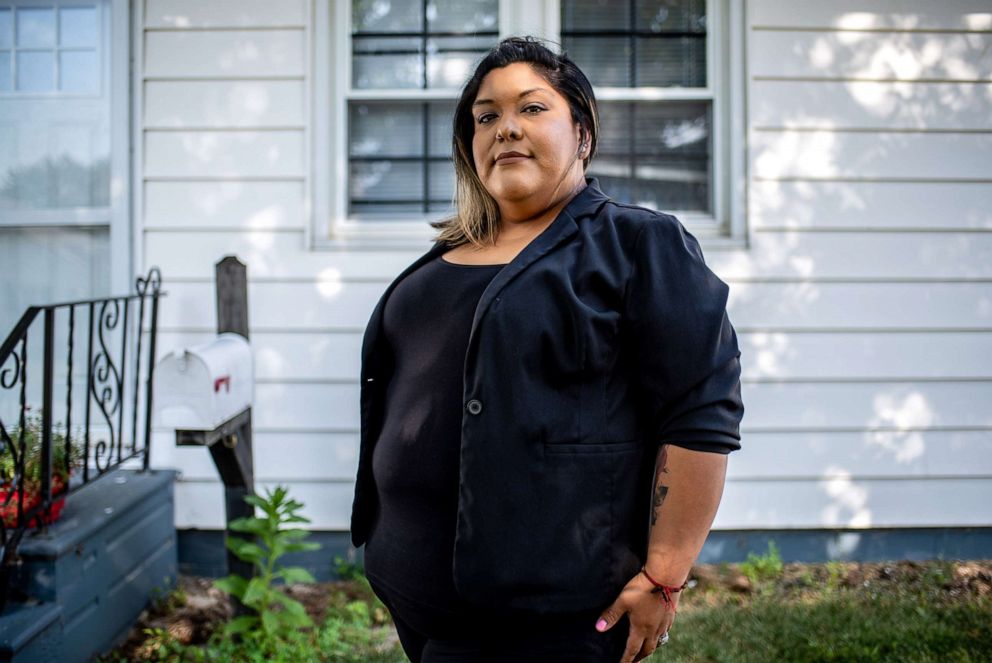 PHOTO: Maria Gonzalez poses for a photo at her home in Marshalltown Iowa, Aug. 7, 2019.