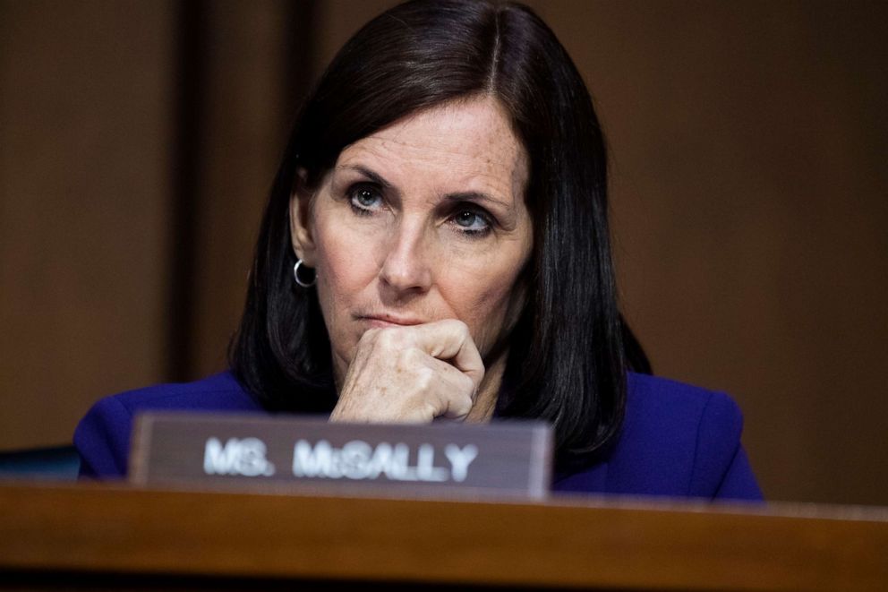 PHOTO: Sen. Martha McSally, attends the Senate Armed Services Committee hearing on March 3, 2020.