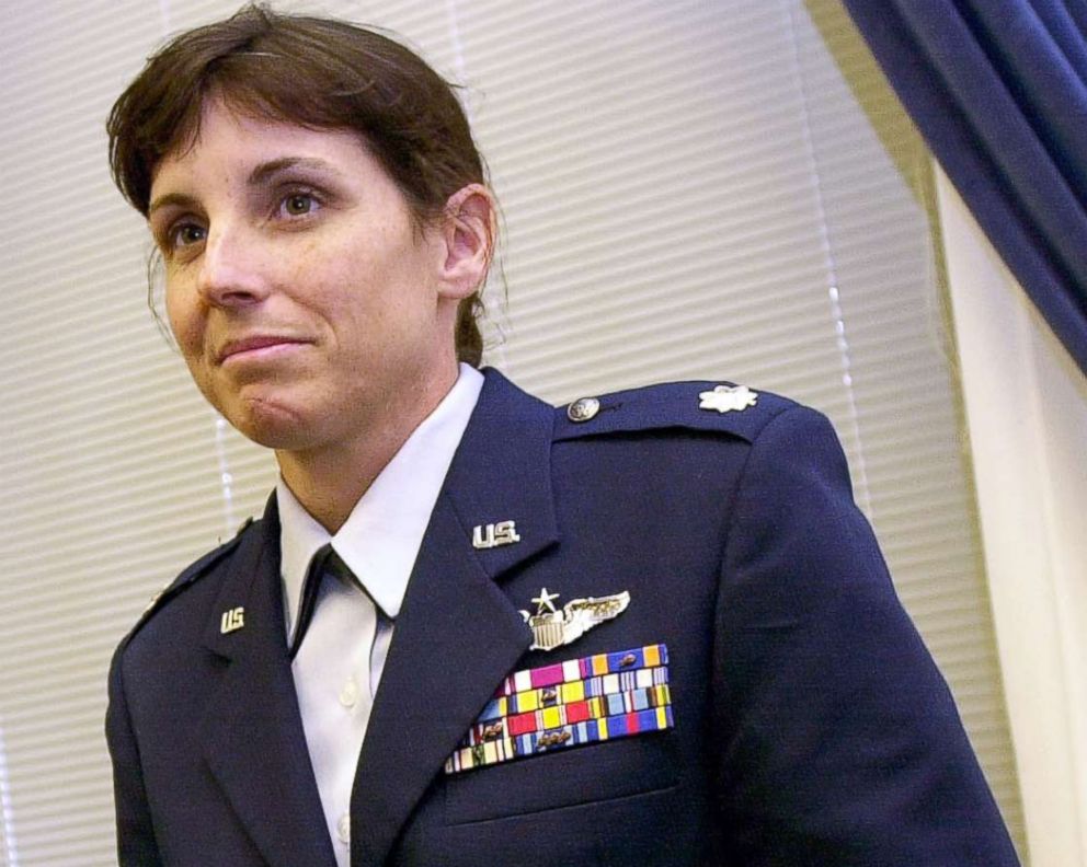 PHOTO: May 14, 2002 file photo of then-Air Force Lt. Col. Martha McSally on Capitol Hill in Washington.
