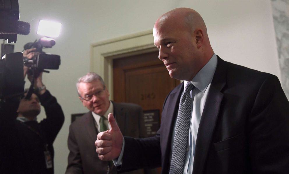 PHOTO: Former Acting Attorney General Matthew Whitaker arrives for a meeting with the House Judiciary Committee on Capitol Hill in Washington, D.C., March 13, 2019.