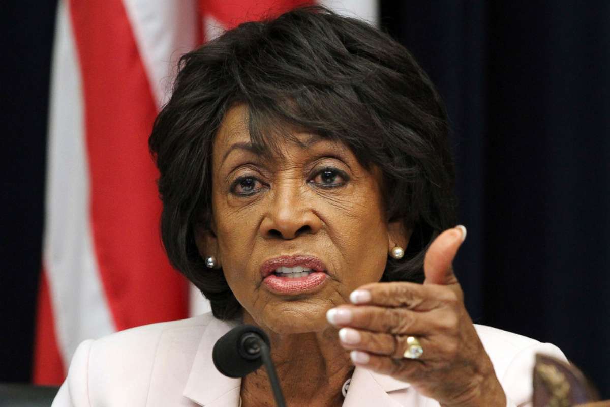 PHOTO: House Financial Services Committee ranking member Rep. Maxine Waters asks a question of Housing and Urban Development Secretary Ben Carson, during a hearing on June 27, 2018, on Capitol Hill in Washington. 