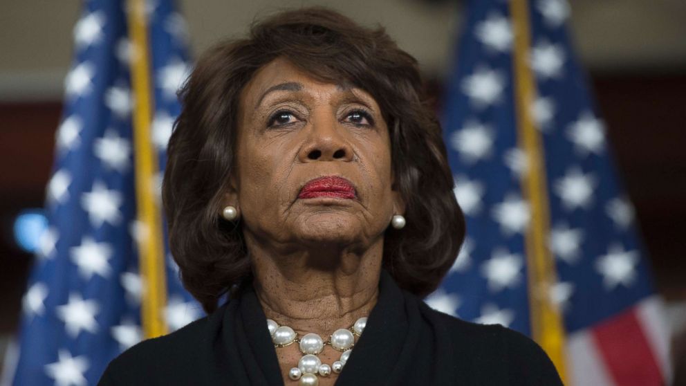 Representative Maxine Waters looks on before speaking to reports regarding the Russia investigation on Capitol Hill in Washington, Jan. 9, 2018.