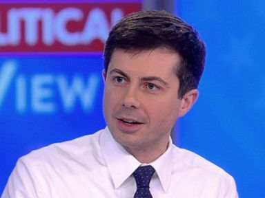 PHOTO: Democratic presidential candidate and mayor of South Bend, Indiana, Pete Buttigieg, talks to the hosts of ABCs The View, March 22, 2019.