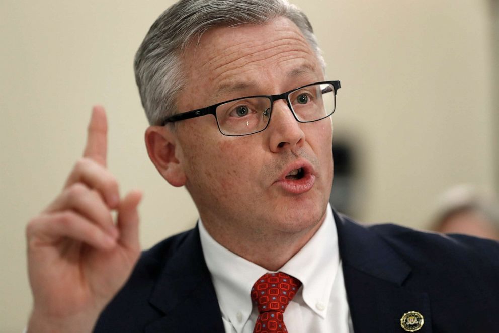 PHOTO: Michael McGarrity, deputy director of the FBI at the Counter-Terrorism Division, testifies at a House subcommittee hearing on the white supremacist confrontation and the federal government's response on 4 June 2019, at Capitol Hill, Washington, DC.