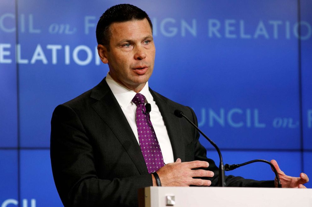 PHOTO: Acting Homeland Security Secretary Kevin McAleenan speaks at the Council on Foreign Relations, Sept. 23, 2019, in Washington.