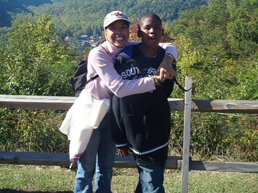 PHOTO: Rep. Lucy McBath poses with her son, Jordan Davis in this undated file photo.