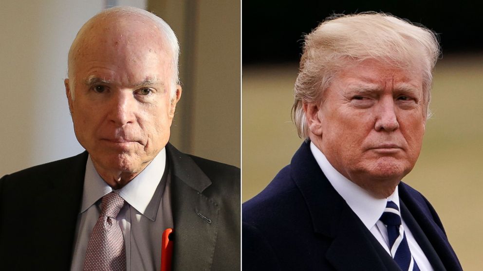 PHOTO: Sen. John McCain and President Donald Trump