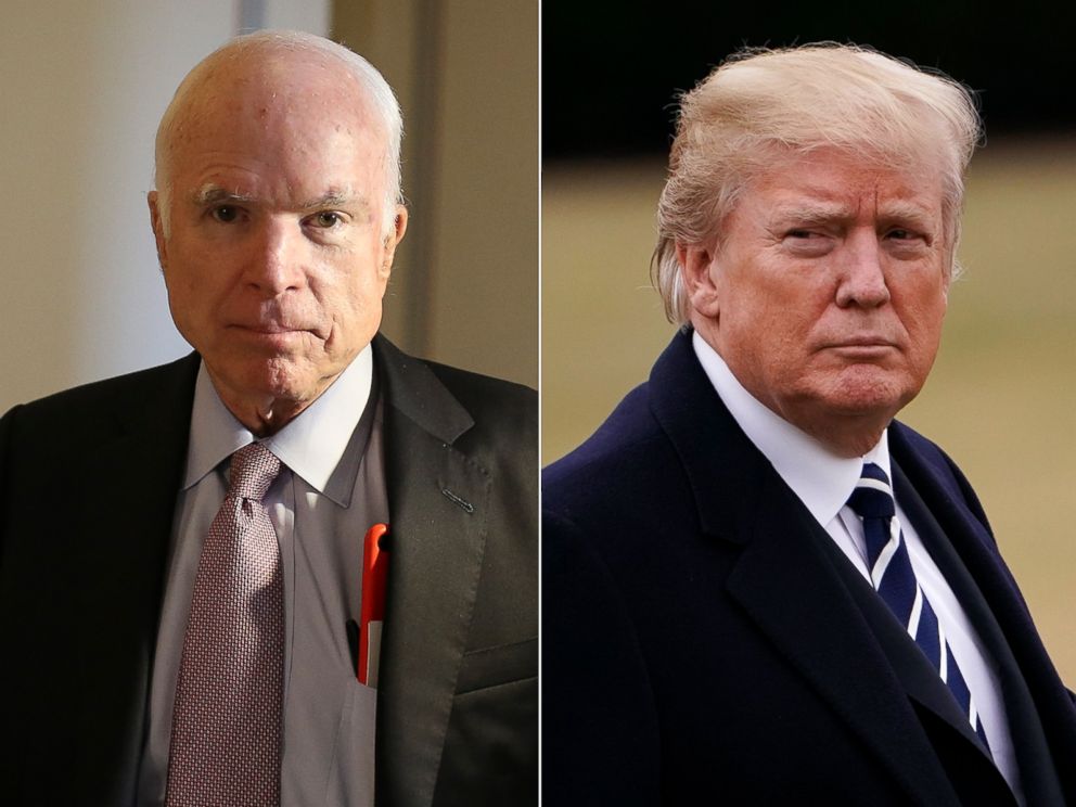 PHOTO: Sen. John McCain and President Donald Trump