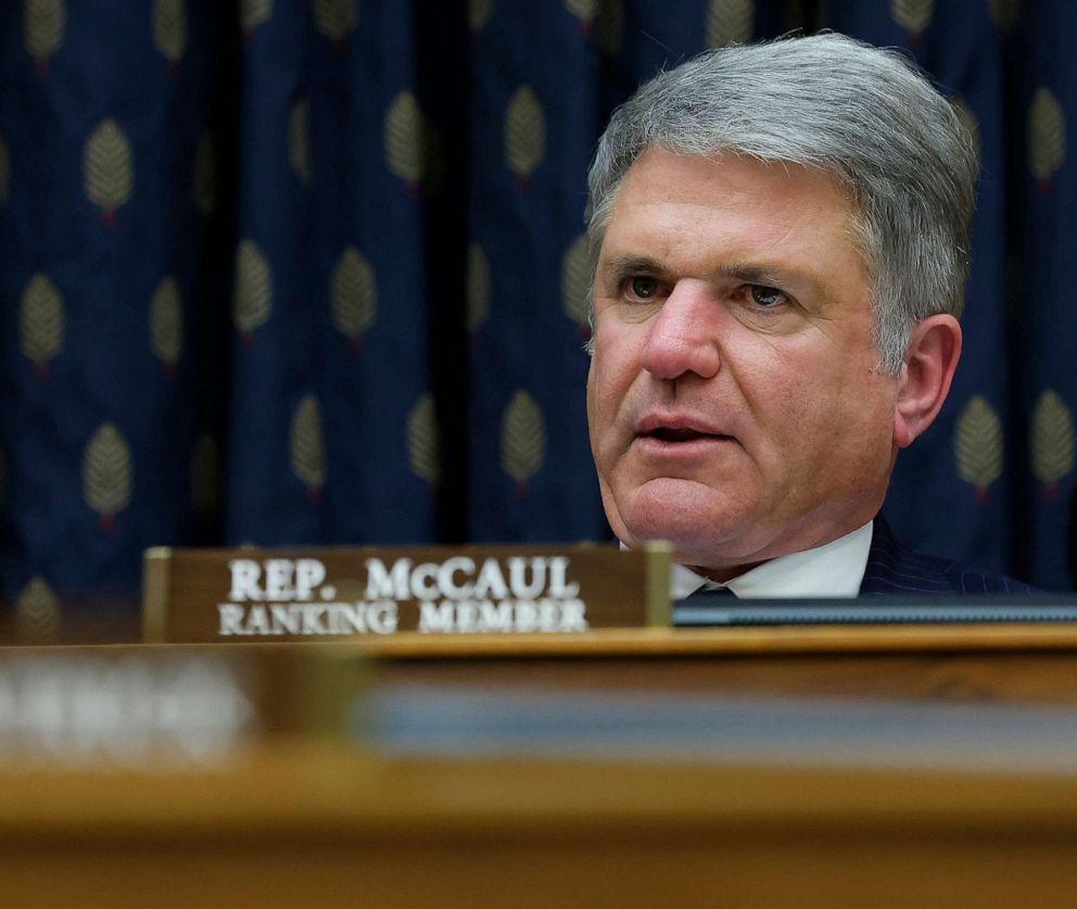 PHOTO: Rep. Mike McCaul during a hearing on Capitol Hill on April 28, 2022 in Washington, D.C.