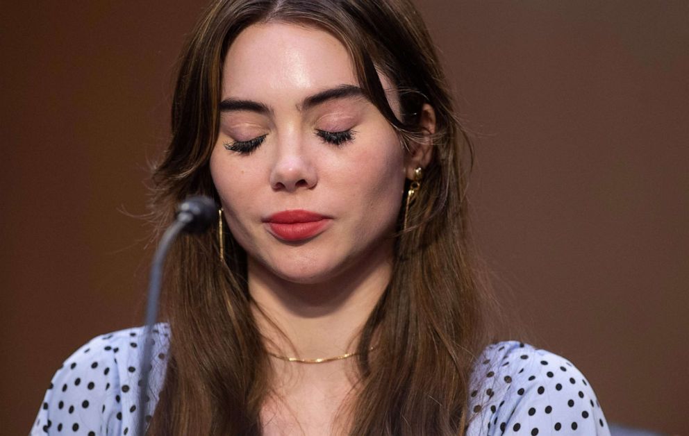 PHOTO: U.S Olympic gymnast McKayla Maroney testifies during a Senate Judiciary hearing on Capitol Hill, Sept. 15, 2021, in Washington, D.C.