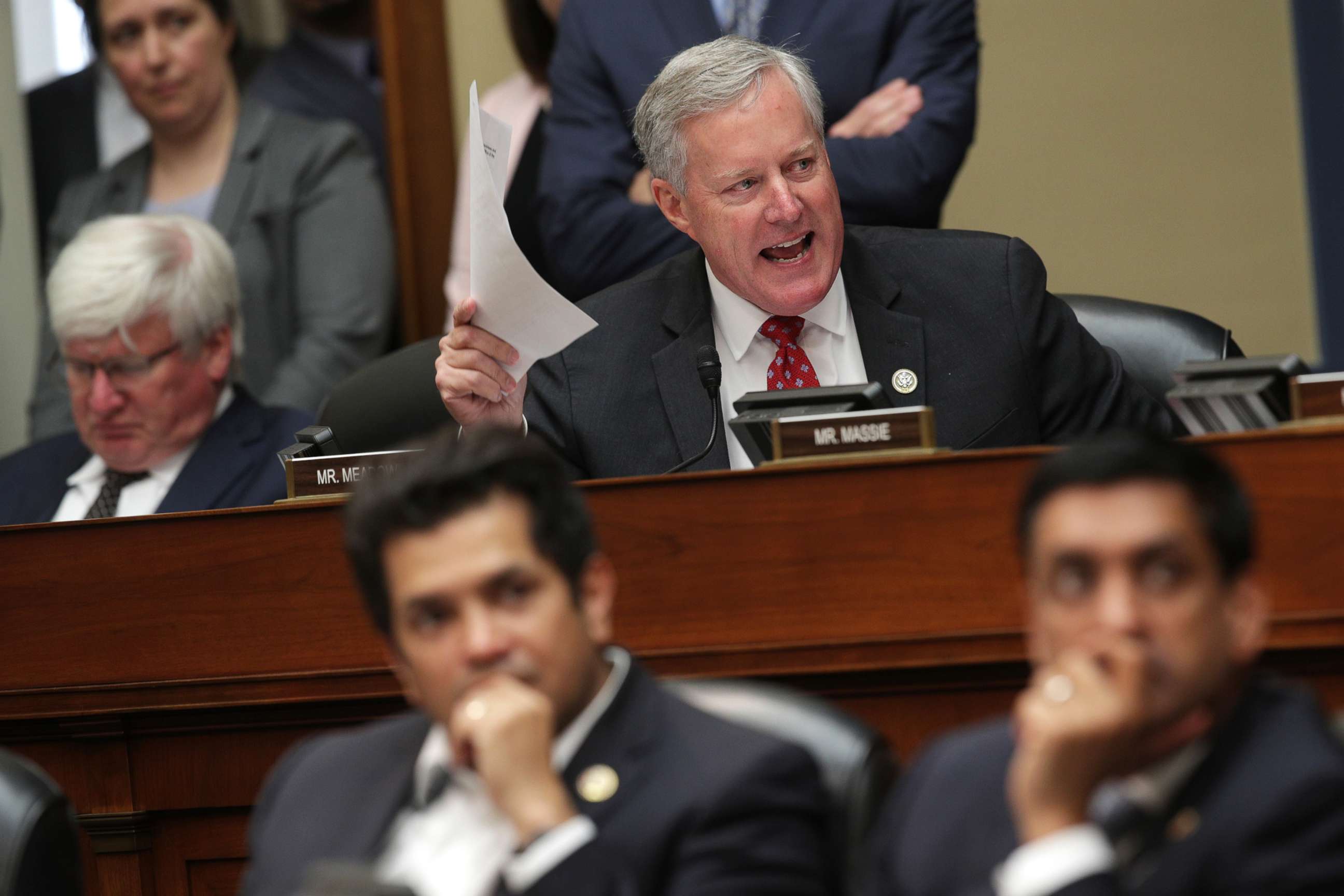 PHOTO: Rep. Mark Meadows speaks during a markup hearing before the House Oversight and Reform Committee June 26, 2019 on Capitol Hill in Washington, DC.