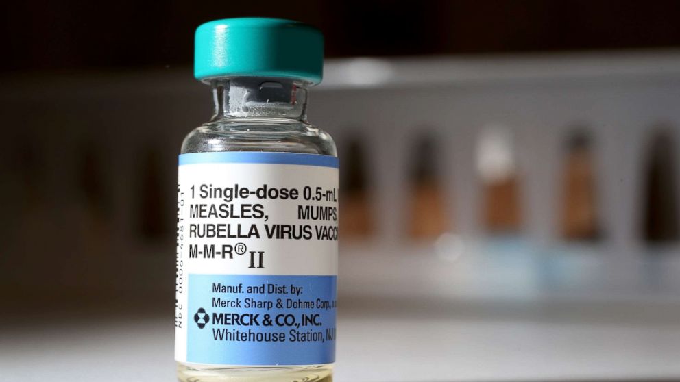 A dose of measles vaccine is seen at the Miami Children's Hospital on June 02, 2014 in Miami.