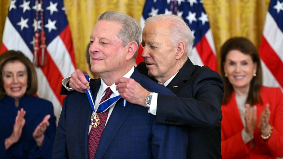 Biden awards Presidential Medal of Freedom to Nancy Pelosi, Al Gore ...