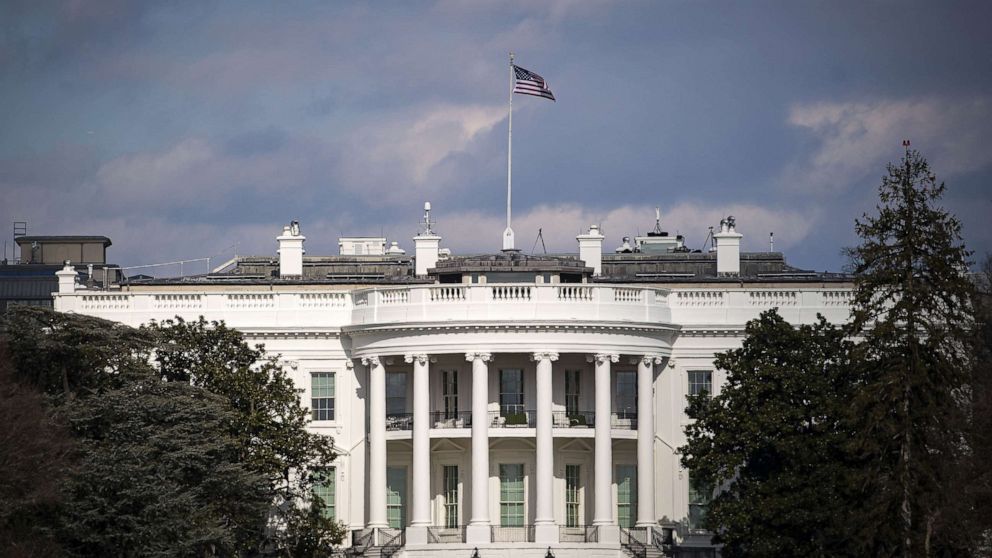 PHOTO: An American flag flies outside the White House in Washington, Jan. 22, 2021. 