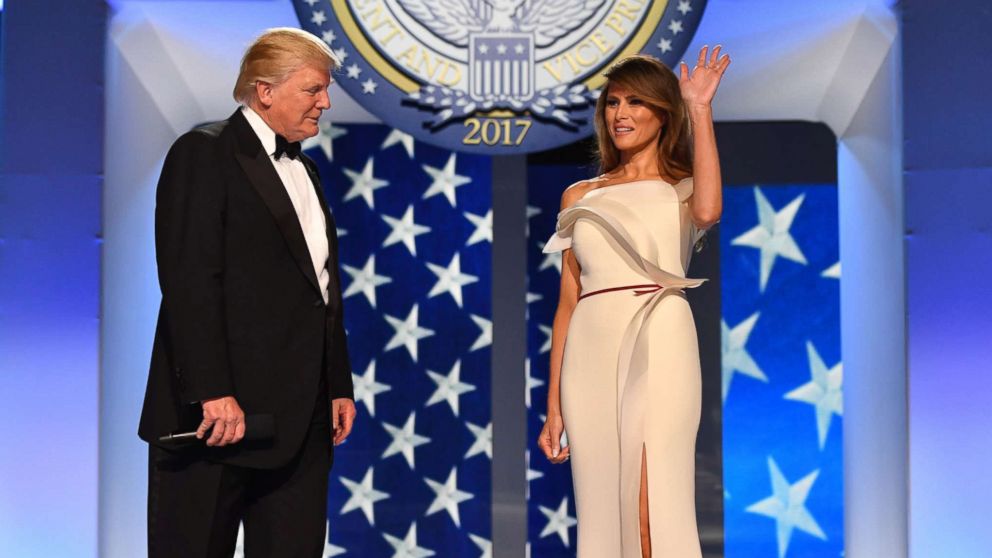 Melania trump hotsell on inauguration dress