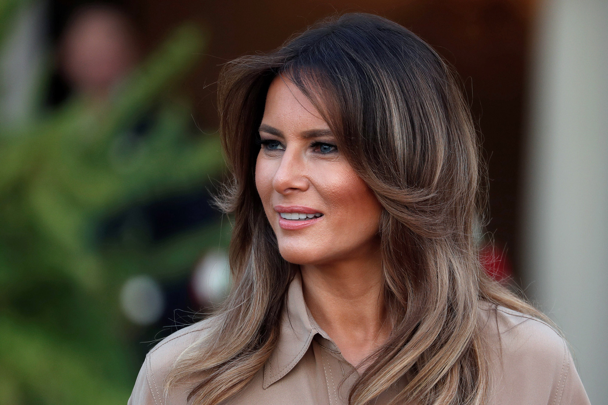 PHOTO: First Lady Melania Trump is pictured as she arrives at the State House in Lilongwe, Malawi, Oct. 4, 2018. 