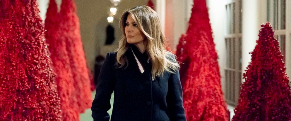 White House Christmas 2022 Handmaids After 'The Handmaid's Tale' References, Melania Trump Defends Her Red  Christmas Trees - Abc News