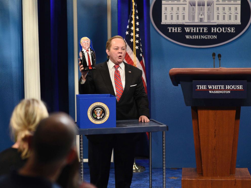 PHOTO: Melissa McCarthy portrays White House Press Secretary Sean Spicer on Saturday Night Live in New York on May 13, 2017