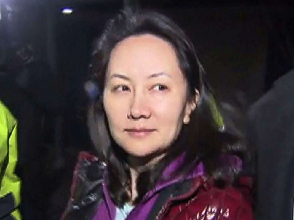 PHOTO: This TV image provided by CTV to AFP shows Huawei Technologies Chief Financial Officer Meng Wanzhou as she exits the court registry following the bail hearing at British Columbia Superior Courts in Vancouver, British Columbia, Dec. 11, 2018.