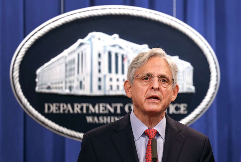 PHOTO: U.S. Attorney General Merrick Garland announces a federal investigation of the city of Phoenix and the Phoenix Police Department during a news conference at the Department of Justice on Aug. 5, 2021, in Washington, D.C.