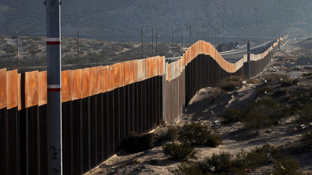 A view of the border wall between Mexico and the United States, in Ciudad Juarez, Chihuahua, Mexico, Jan. 19, 2018.